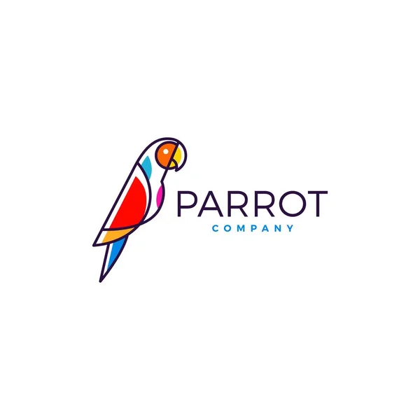 Papagei Logo Vogel Vektor Illustration Symbol — Stockvektor