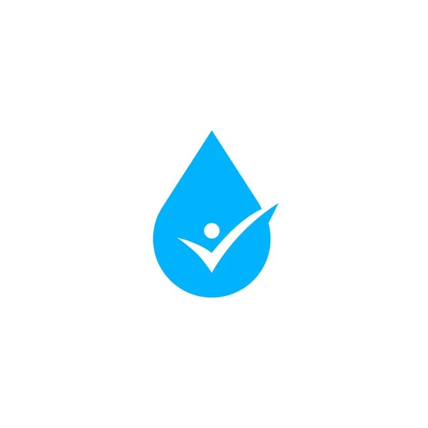 Ikona kropla logo wektor woda — Wektor stockowy
