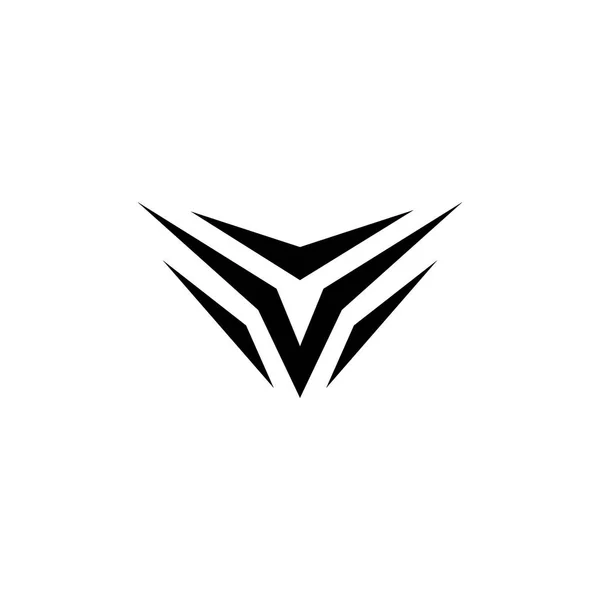 Значок векторной эмблемы крыльев V буквы — стоковый вектор