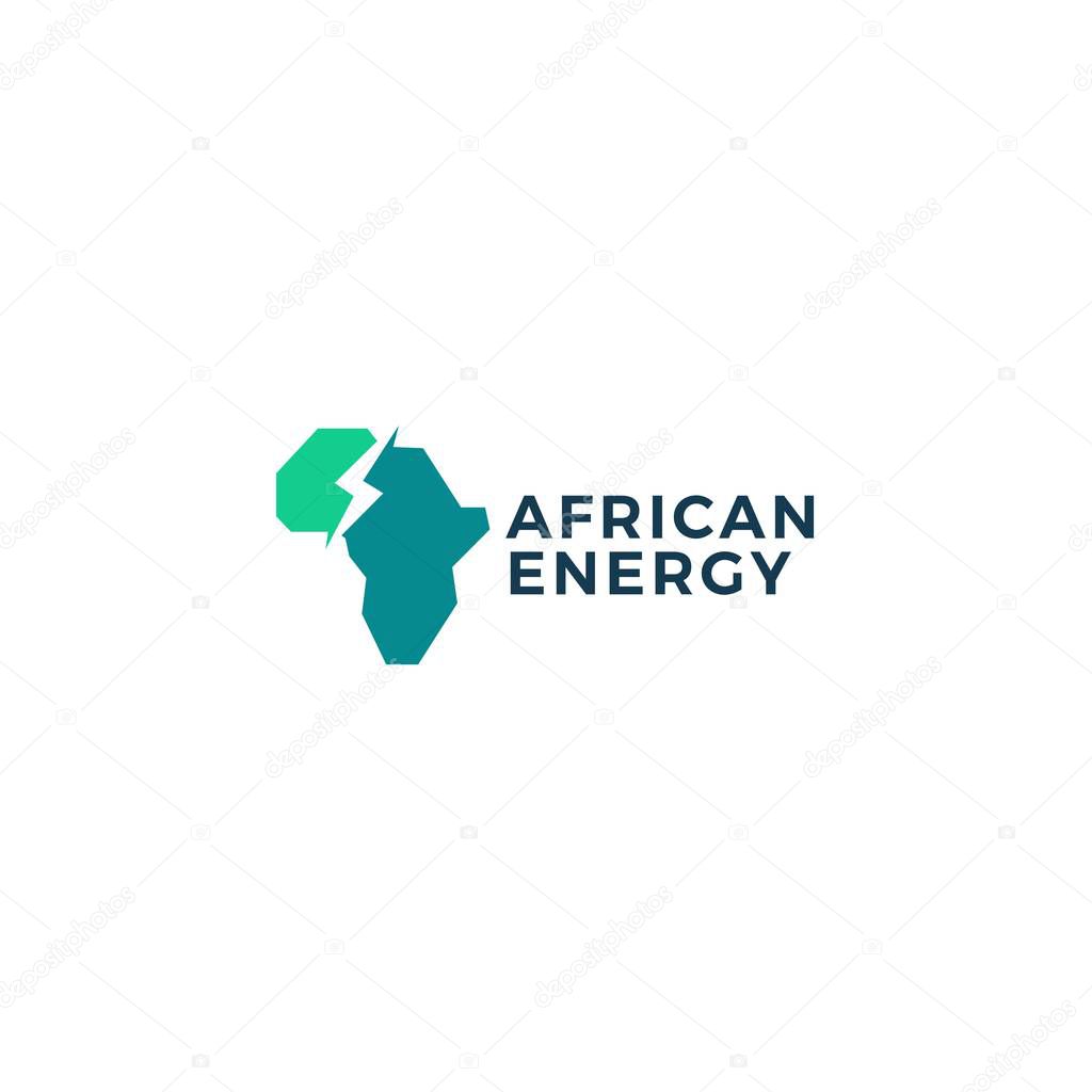 Africa power energy logo vector icon