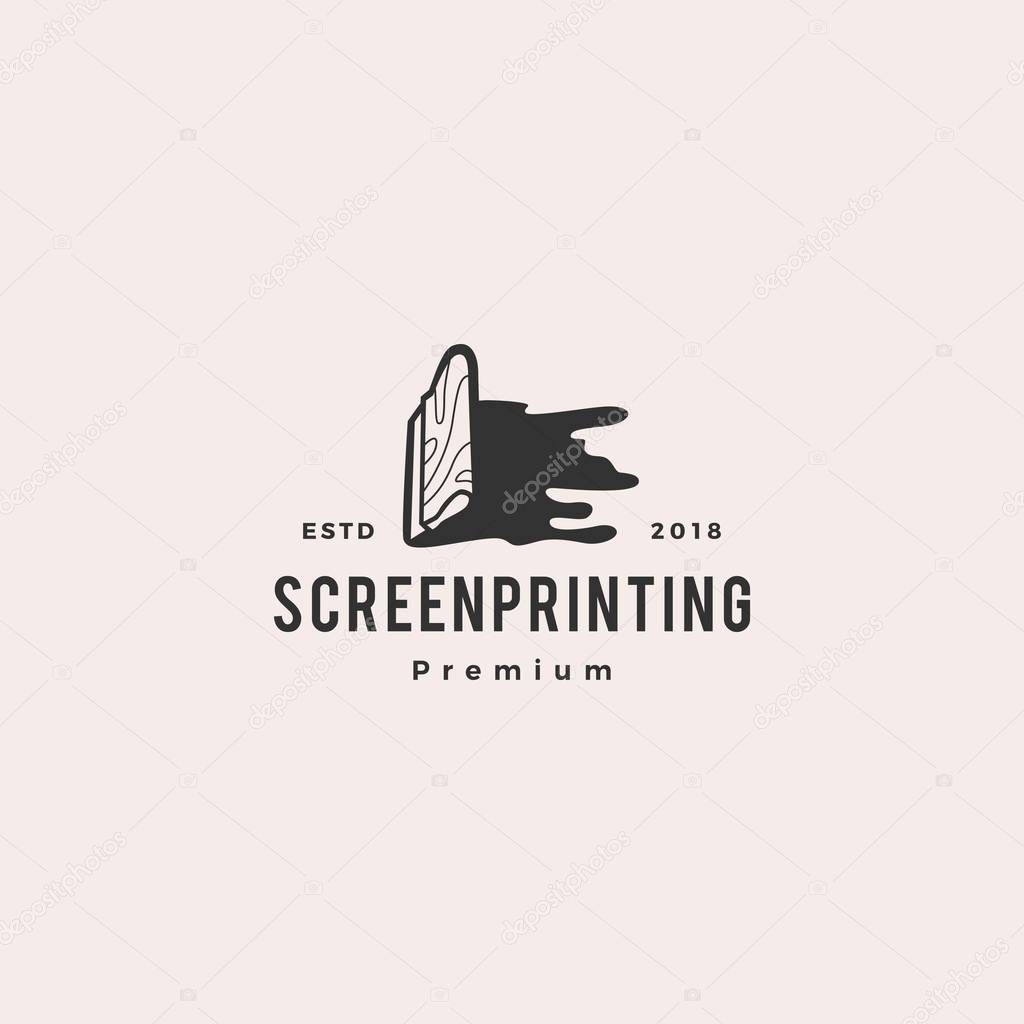 silk screen printing vector logo template