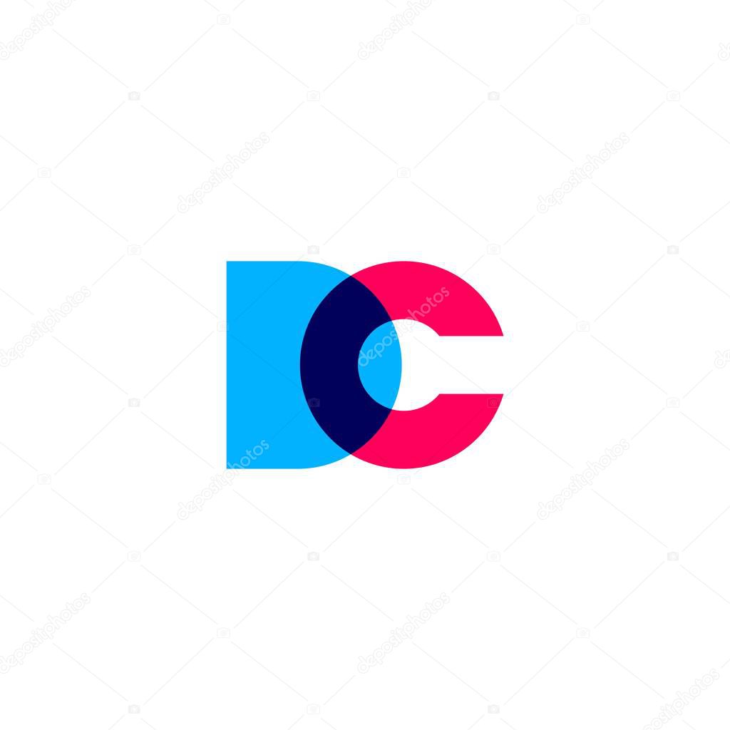Dc cd letter logo vector icon lettermark sign