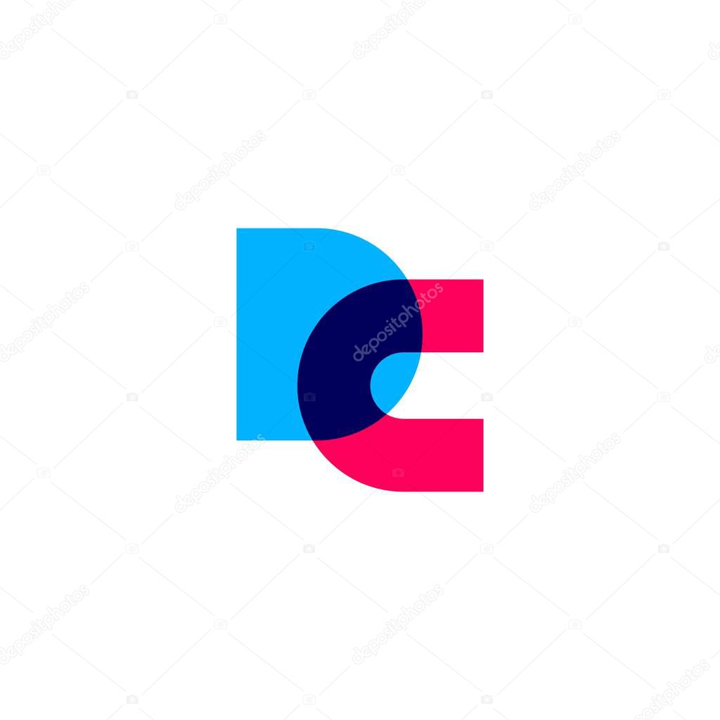 Dc cd letter logo vector icon lettermark sign