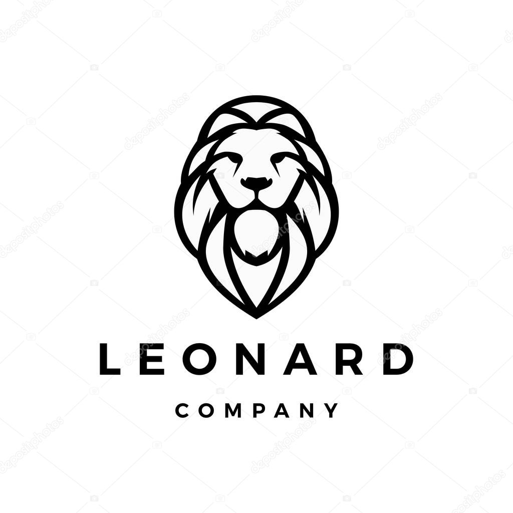 Lion logo vector icon illustration