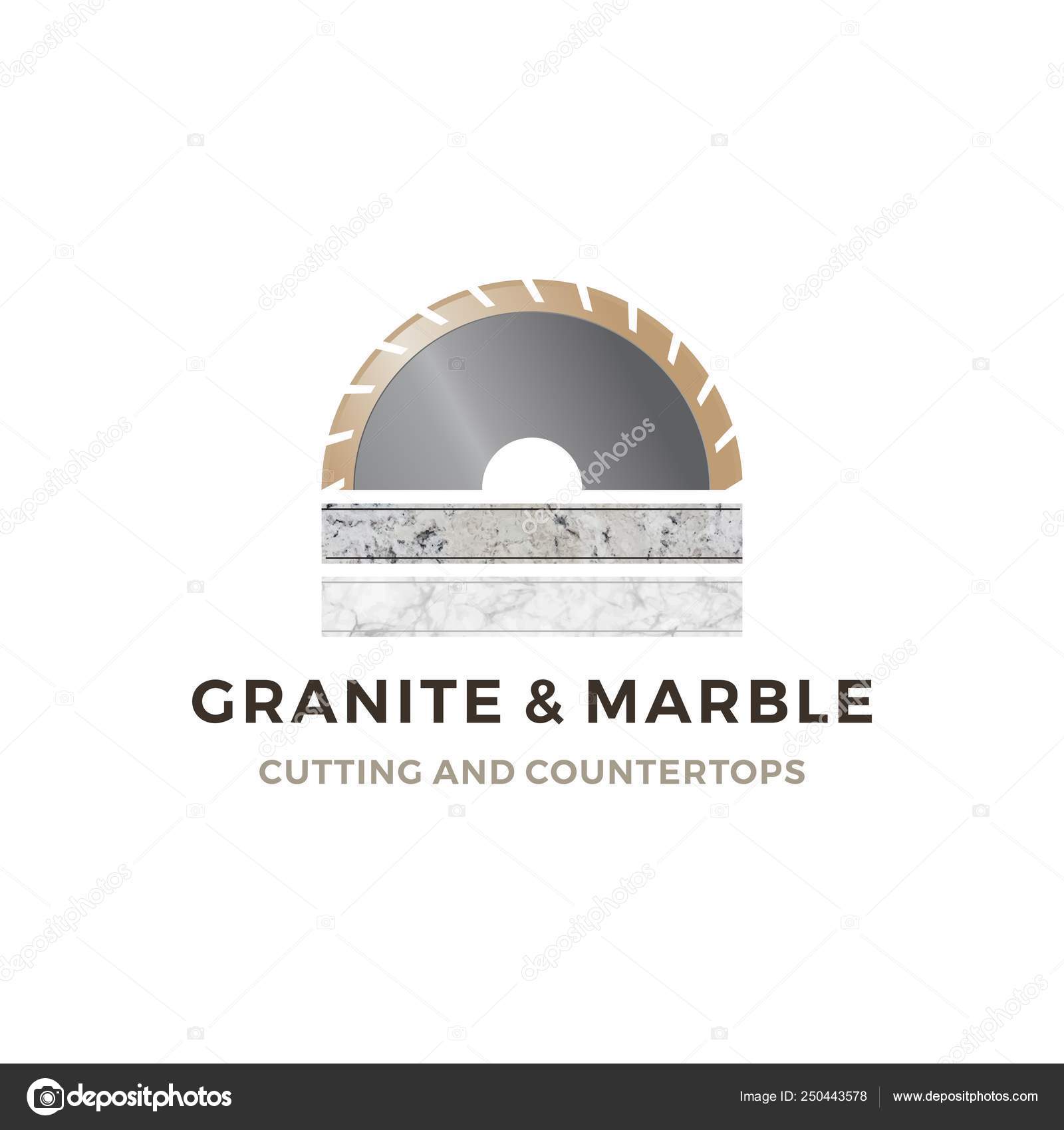 Granite And Marble Cutting And Countertop Logo Vector Icon Stock
