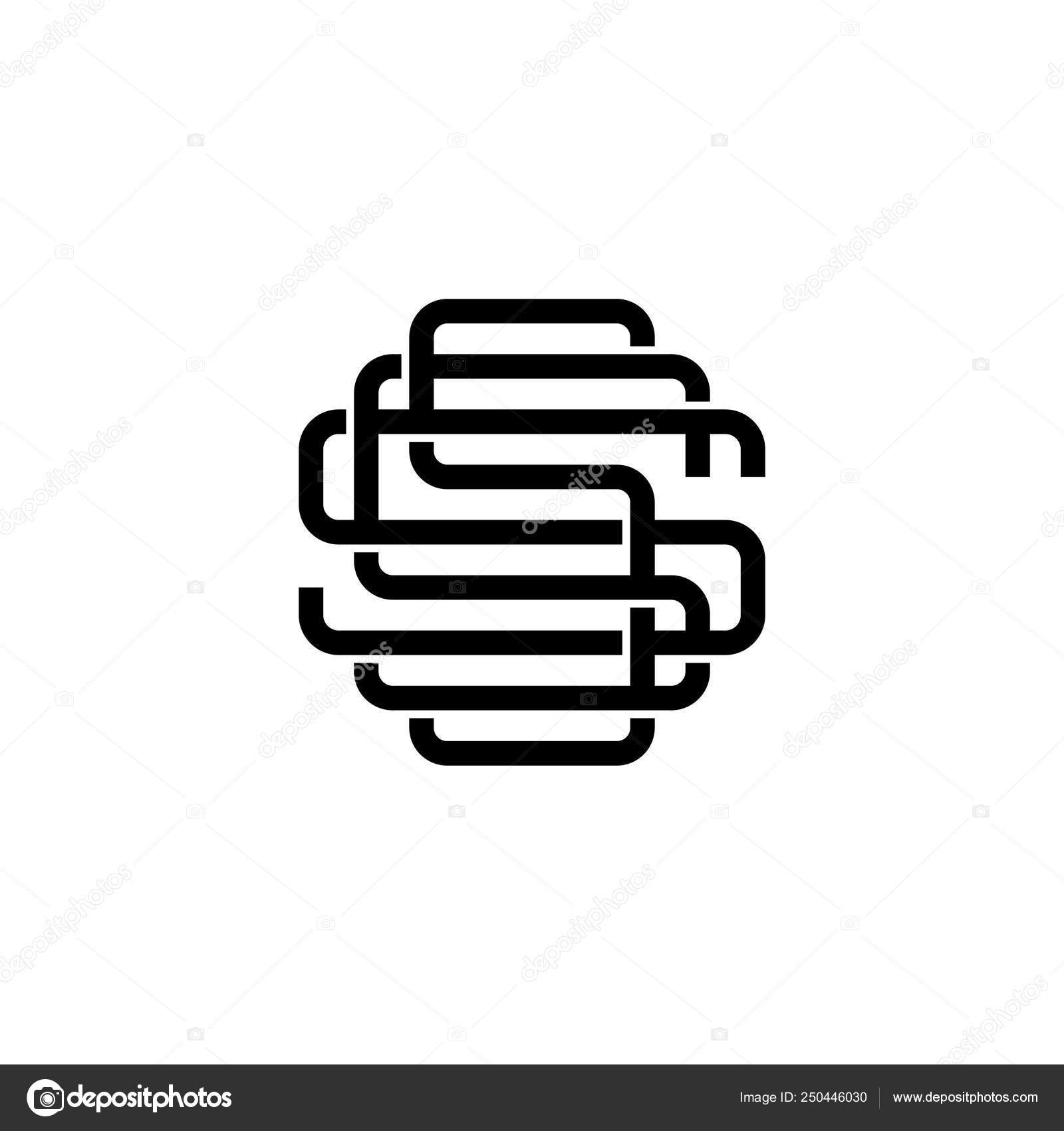 Sss letter logo design Royalty Free Vector Image