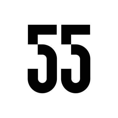 55 elli beş logo vektör simge işareti sayısı