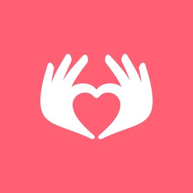 el aşk pembe Sevgililer logo vektör çizim