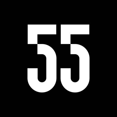 55 elli beş logo vektör simge işareti sayısı