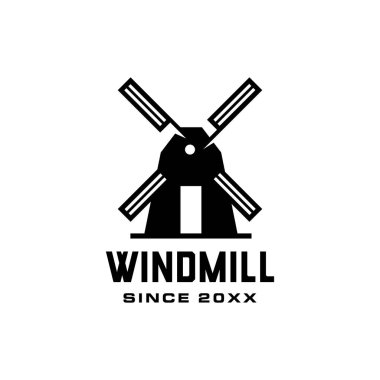 yel değirmeni logo vektör simge tasarlamak