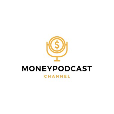 para podcast logo simge için para kazandırmak blog video vlog öğretici kanal radyo yayını