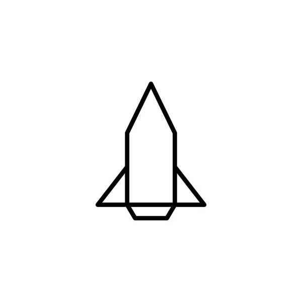 Rakéta ikon logo vektor vonal vázlat monoline illusztráció — Stock Vector
