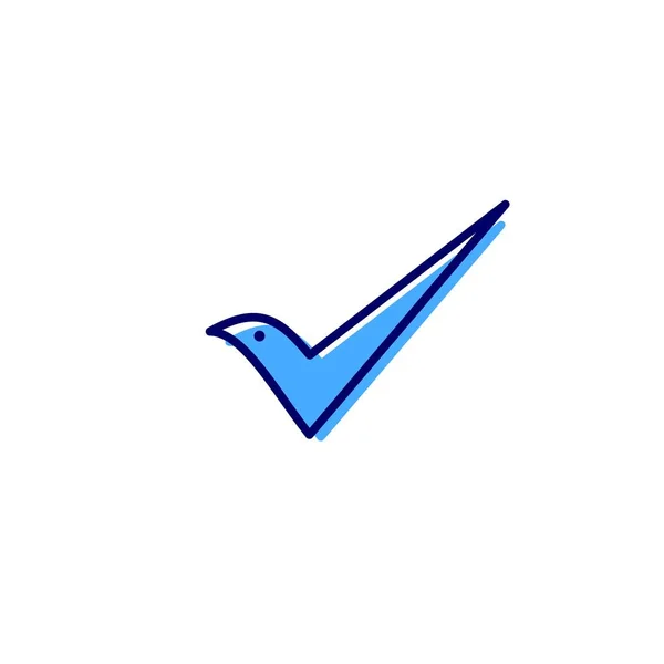 Oiseau cocher logo vecteur icône — Image vectorielle