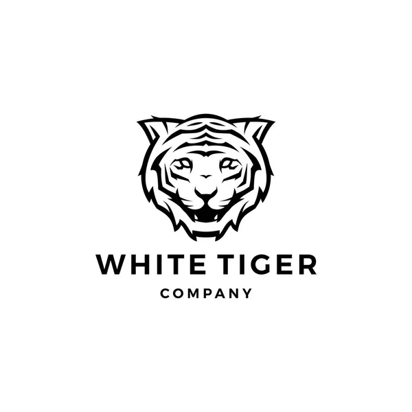 Fehér tigris logó vektoros ikon illusztráció — Stock Vector