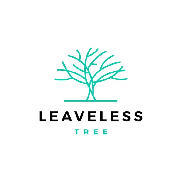 Leafless tree logo vector icon illustration — Stock Vector