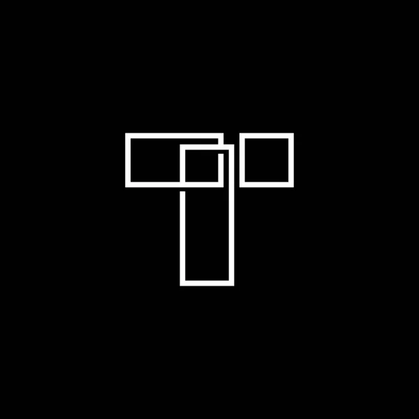 T lettera logo vettoriale icona illustrazione — Vettoriale Stock