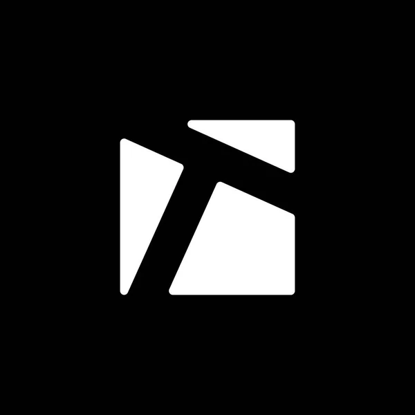 T Brief Logo Vektor Symbol Illustration — Stockvektor