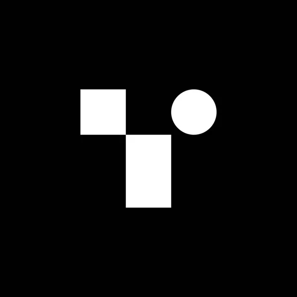 T Brief Logo Vektor Symbol Illustration — Stockvektor