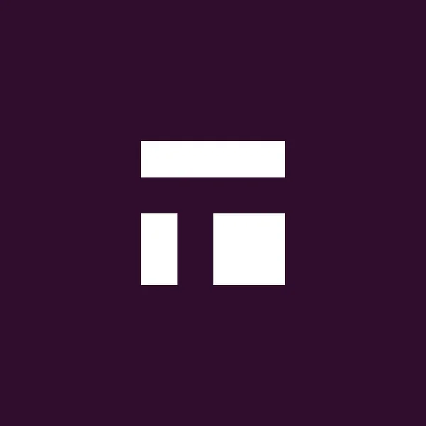 T brief logo vector pictogram illustratie — Stockvector