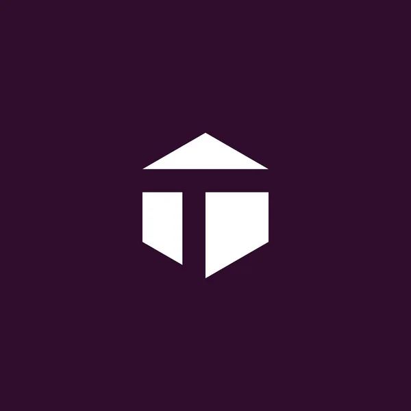 T Brief Logo Vektor Symbol Illustration — Stockvektor