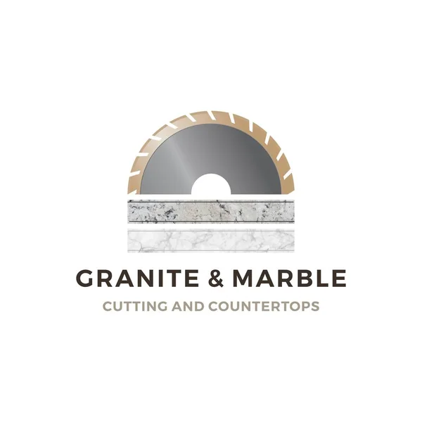 granit ve mermer kesme ve tezgah logo vektör simge