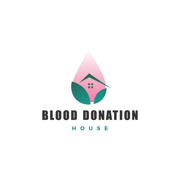 Векторная икона донорского дома крови — стоковый вектор