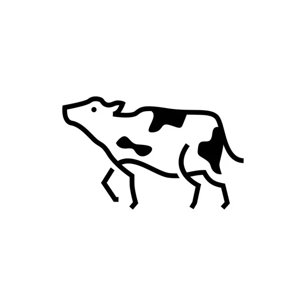 Illustrazione dell'icona del vettore logo della mucca — Vettoriale Stock