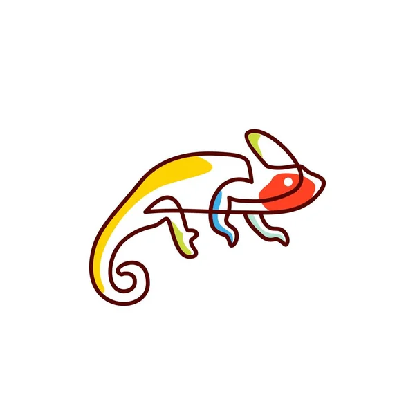 Ilustracja wektora logo kameleona — Wektor stockowy