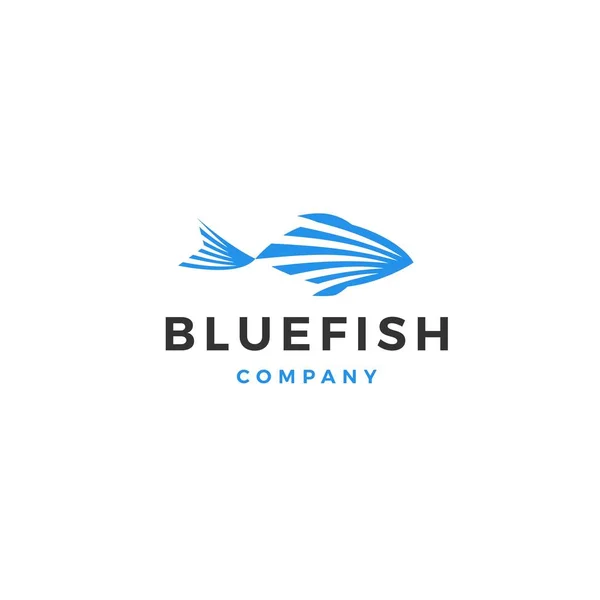 Niebieski ryb logo wektor ikona ilustracja — Wektor stockowy
