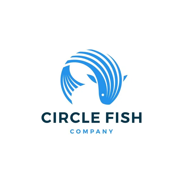 Kruhu ryby logo Vektorové ikonu obrázek — Stockový vektor