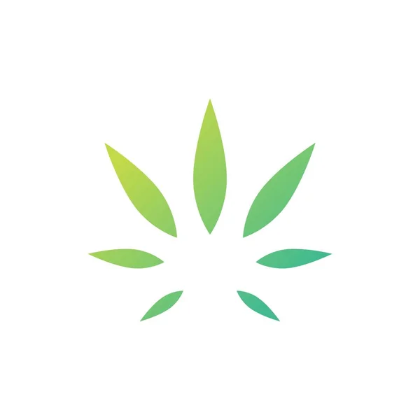 Cannabis hoja de cáñamo logo vector icono ilustración — Vector de stock