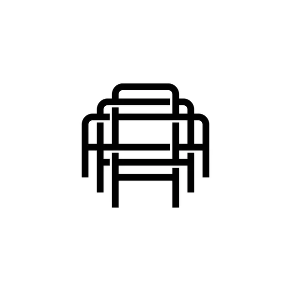 Triplo un monogramma aaa lettera hipster logo lettermark per il marchio o t shirt design — Vettoriale Stock
