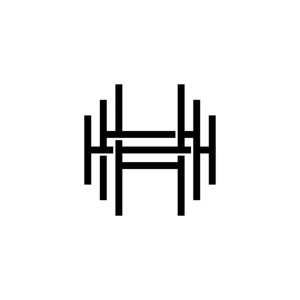 Triple h monogram hhh letter hipster lettermark logo for branding or t shirt design — стоковый вектор