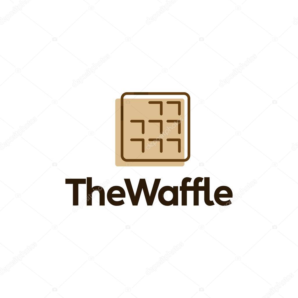 Square waffle logo vector icon