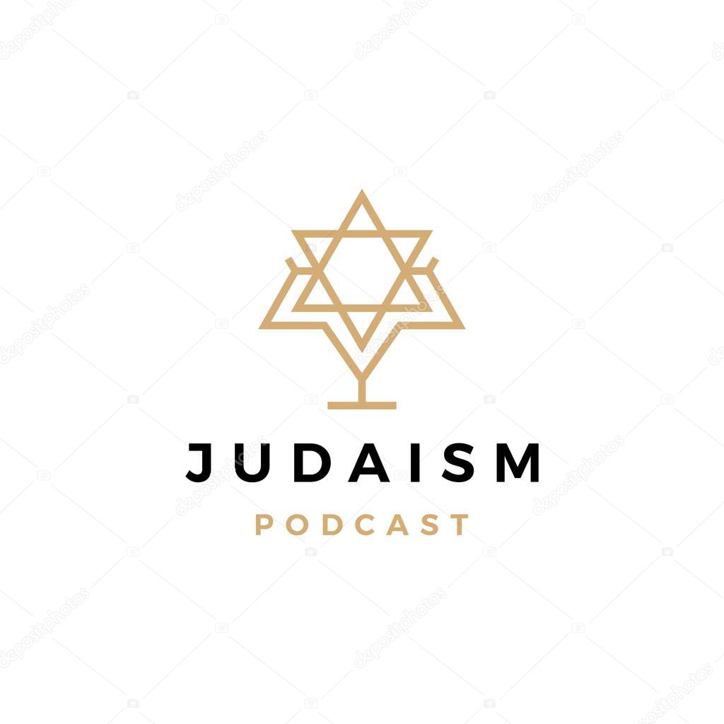 Judaism podcast logo icon for jews blog video vlog channel