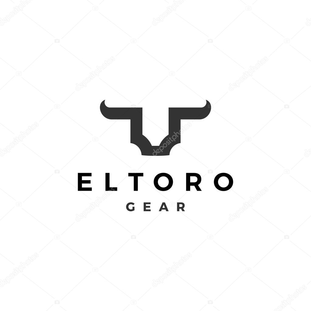El toro bull logo vector icon