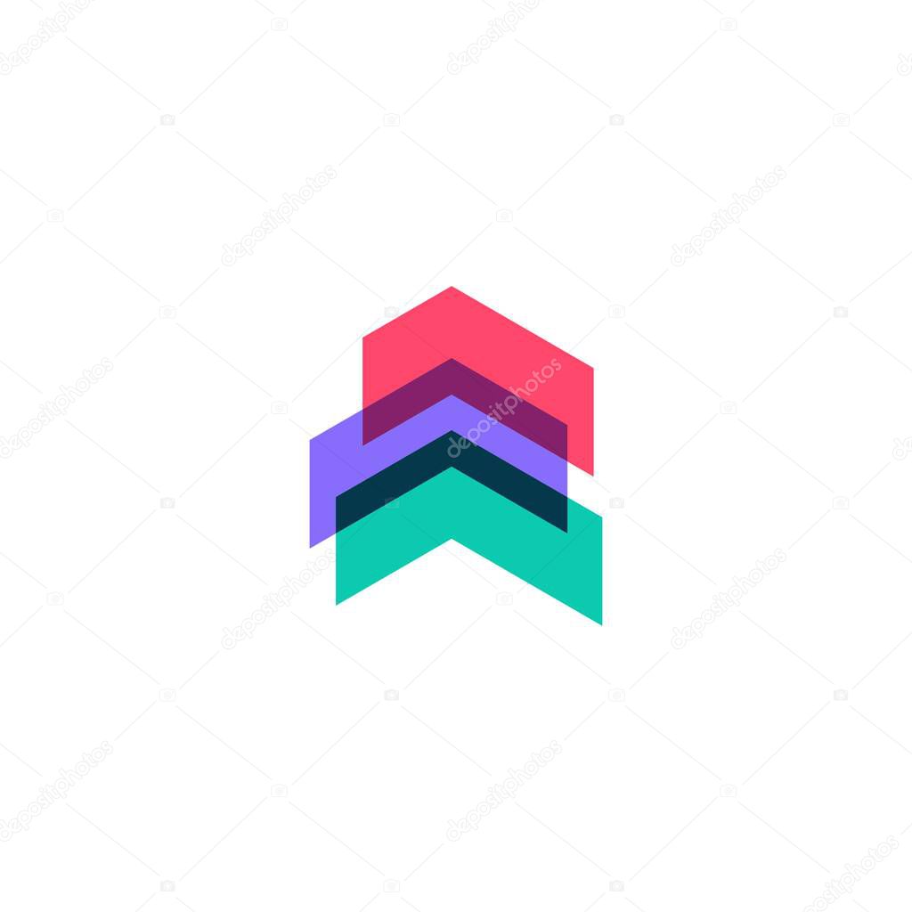 swipe up arrow logo vector icon illustration