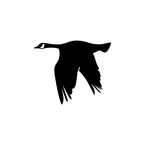 空飛ぶガチョウのロゴベクトルアイコンイラスト — ストックベクタ