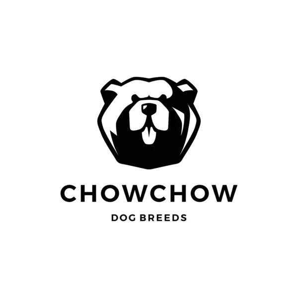 Chow Chow Chien Logo Vectoriel Icône Illustration — Image vectorielle