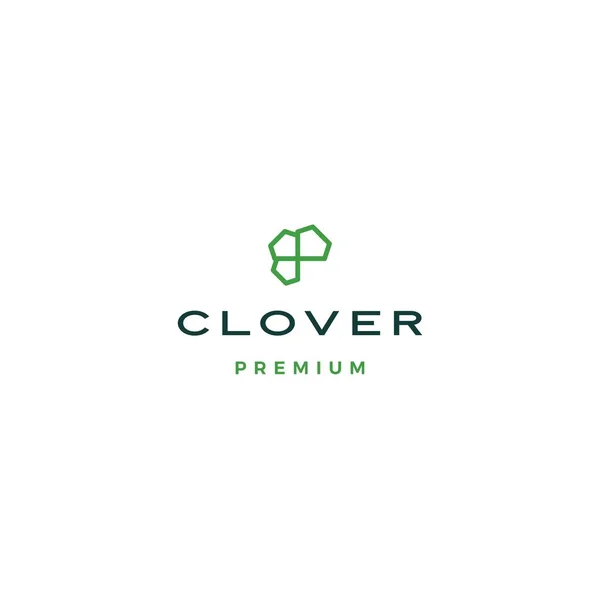 Clover Leaf Logo Vector Icon Illustration — Stock Vector