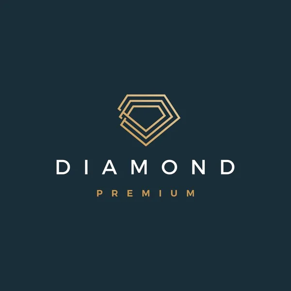 Diamant Logo Vector Pictogram Illustratie — Stockvector