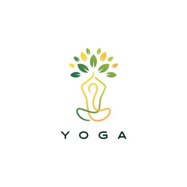 Yoga leaf tree logo vector icon illustration vector Yoga leaf tree logo vector icon illustration vector