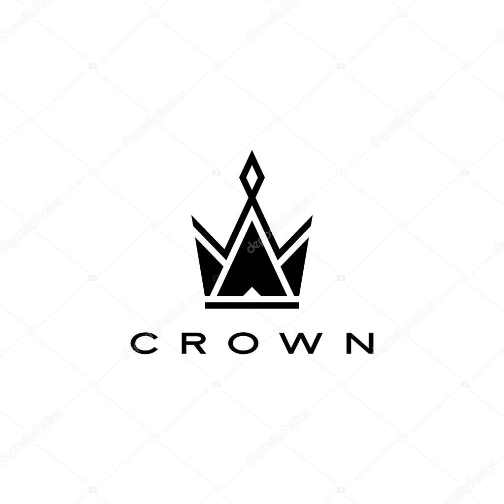 Crown logo vector icon illustration