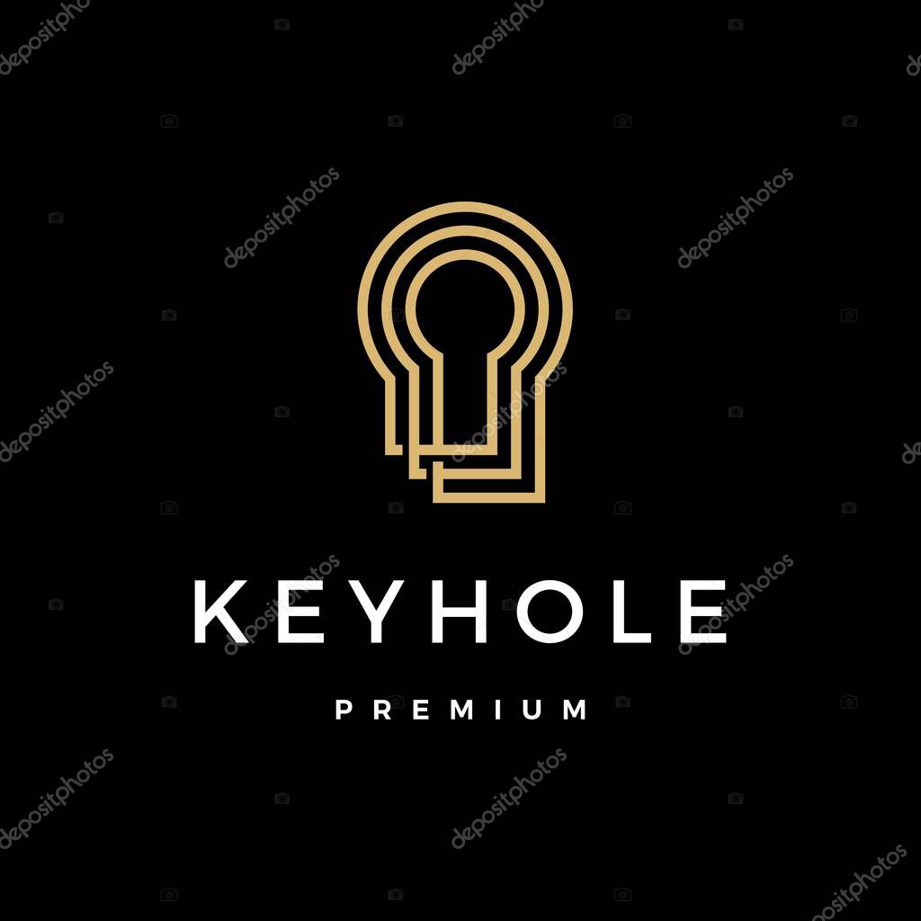 Key hole logo vector icon illustration