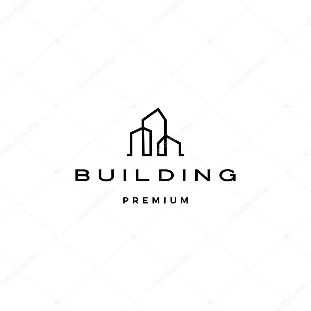 Building logo vector icon illustration