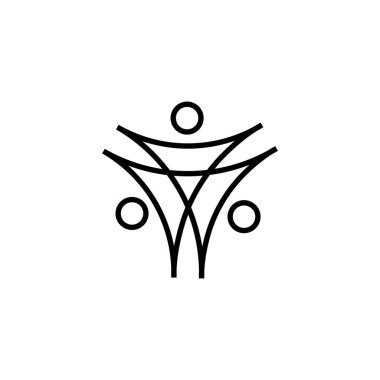 İnsanlar birlikte insan aile logo vektör resimlemesi