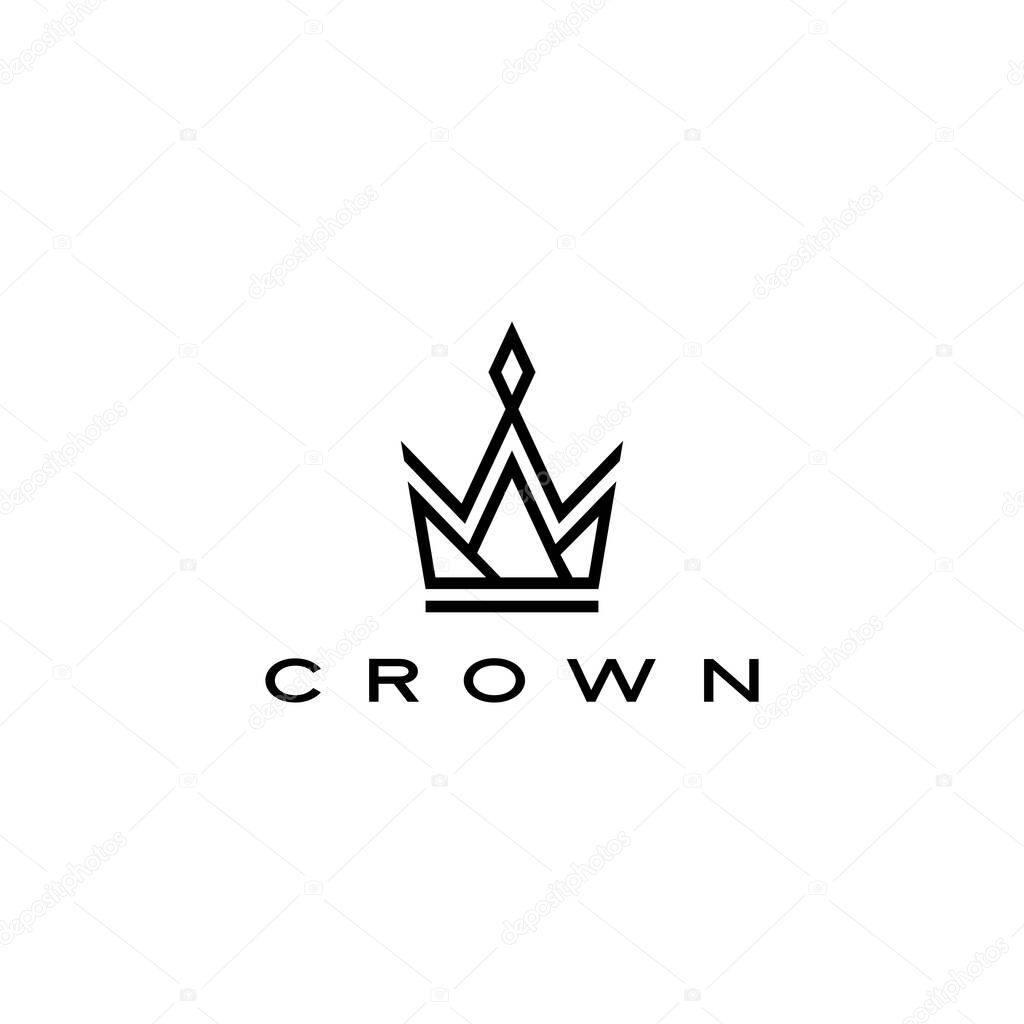 Crown logo vector icon illustration