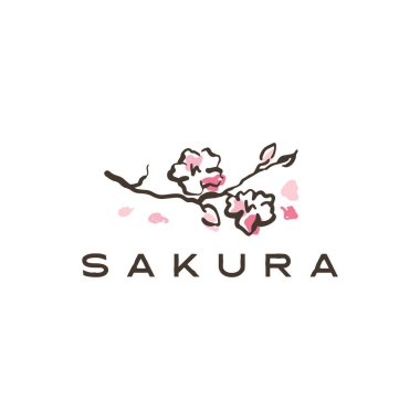 Sakura logo vektör illüstrasyonu