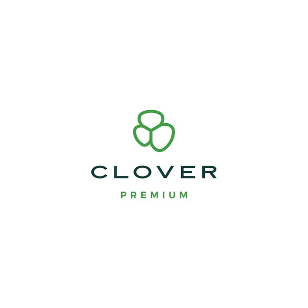 Clover Leaf Logo Vector Icon Illustration — Stock Vector