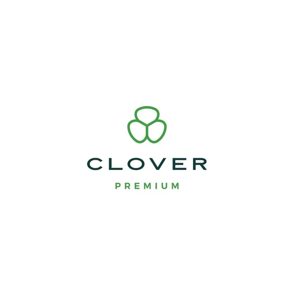 Clover Leaf Logo Vector Icon Illustration — Stock Vector